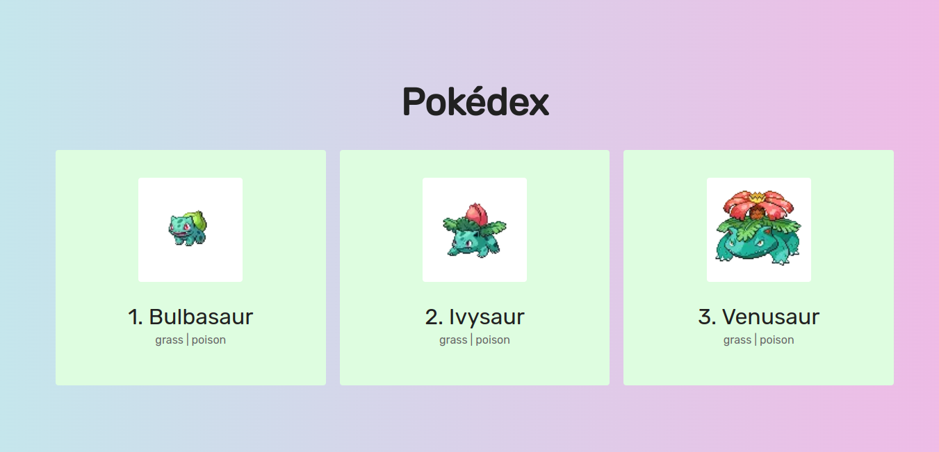 pokédex screen